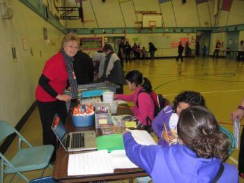 teahers and children learning in gym 